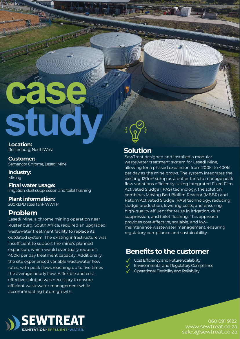Samancor Chrome – Lesedi Mine published case-study sheet 1